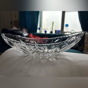 Antique Clear Crystal relish dish